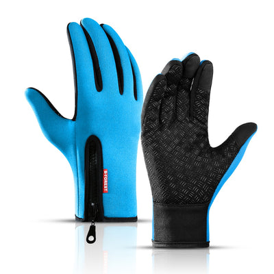 Winter Thermal Style Zipper Gloves