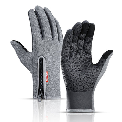 Winter Thermal Style Zipper Gloves